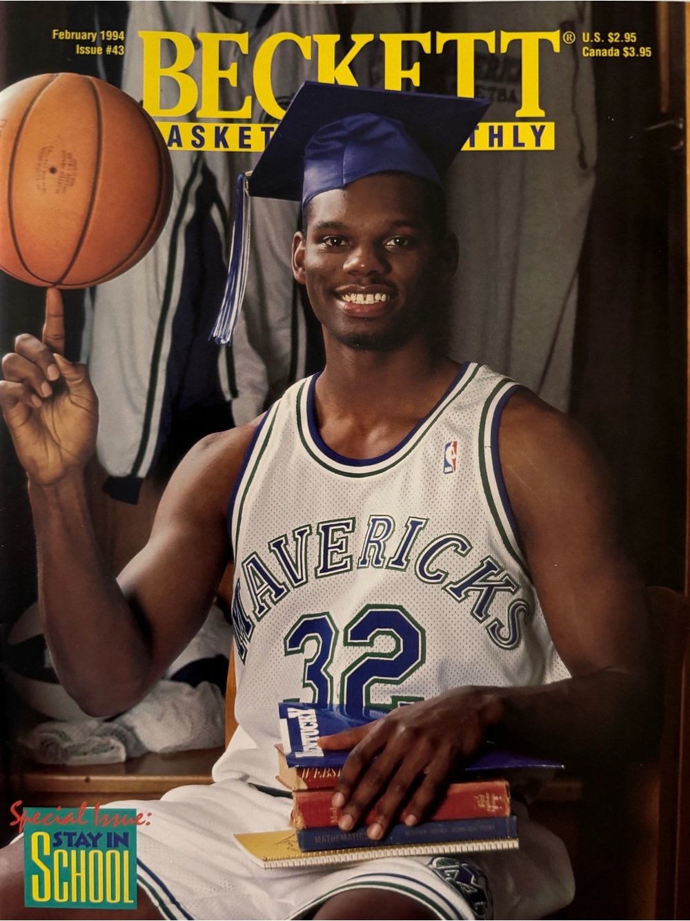 Beckett Basketball Monthly #43 February 1994 Jamal “Monster Mash” Mashburn Cover